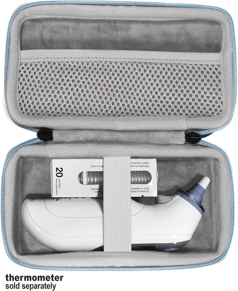 CaseSack Thermometer Case for Ear/Infrared Thermometer Like Braun ThermoScan 7, 7+, 5 IRT6500, 3; iProven, iHealth, MILDSIX, KDT, EasyEast, CandyC...