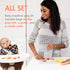 Boon DIVVY Baby Solid Food Prep Starter Kit - Includes 11x14 Silicone Placemat, Grater, and Crinkle Cutter - Baby Feeding Set - Baby Food Cutting ...