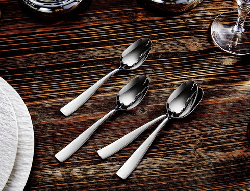 KEAWELL Premium 4-Piece Louis Spoon Set, 18/10 Stainless Steel, Set of 4, Fine Spoon Set with Squared Edge, Dishwasher Safe, Smooth and Solid (6.4...