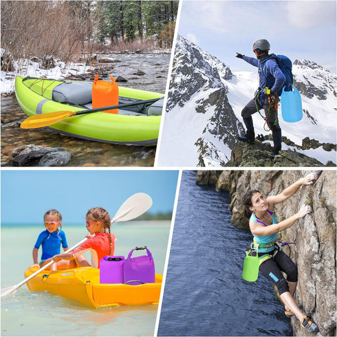 Desoto Waterproof Dry Bag 2 packs, 10L/20L/40L/70L Dry Sack Lightweight Portable, Dry Storage Bag to Keep Gear Dry Clean for Kayaking, Gym, Hiking...
