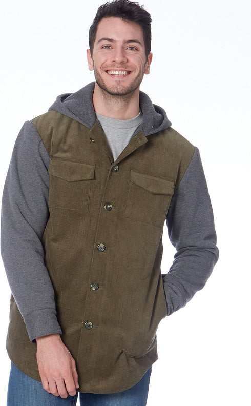 McCall's Patterns Men's and Boys' Lined Button-Front Jackets with Hood Options Sewing Pattern, (SML-MED-LRG-XLG)...