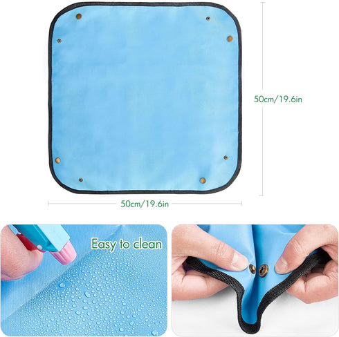 Succulent Tools,19 Pcs Mini Garden Tools Set,Transplanting Tools Miniature Succulent Hand Tools Set with Plant Potting Tarp Mat, Succulent Kit for...