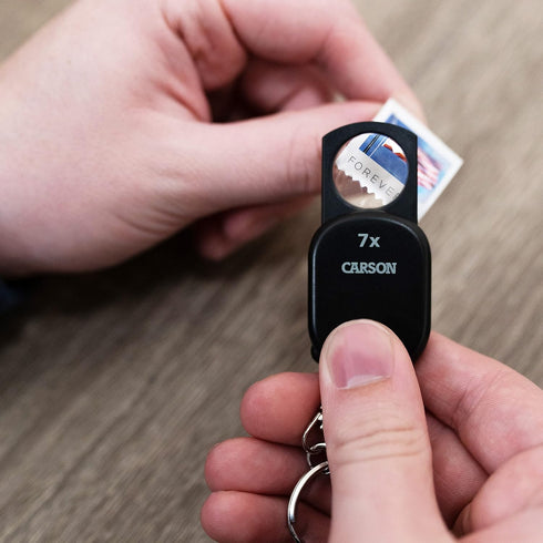 Carson Clip and View Pop-Up Retractable 7X Aspheric Keychain Magnifier (GN-70)...