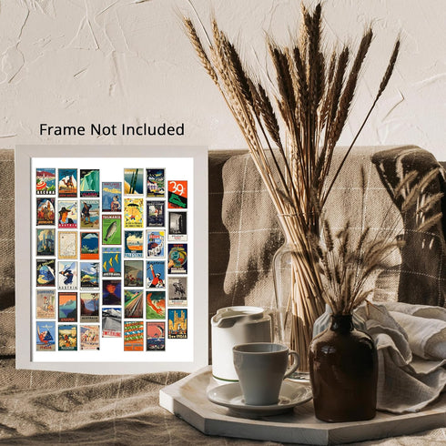 Posterizer 1 pcs-Miniature Vintage Travel Posters- Austria-Palestine-Ireland-Holiday Poster Collection-Gift for Men Women Entrepreneur Teens - UNF...