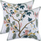 Embroidered Decorative Throw Pillow Covers 18x18 Inch Pack of 2, Farmhouse Spring Tree Flower Pillowcase for Living Room Sofa Bed...