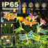Solar Dragonfly Fairy Lights Outdoor Garden Decor 2 Pack, Newest Solar Swinging Firefly Animal Lights Yard Planter Patio Flowerbed Pathway Lawn De...