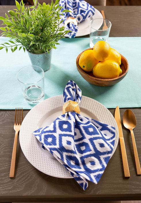 DII Everyday Collection, Fringed Solid Tabletop, Table Runner, 14x72, Aqua...