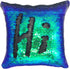 YOUR SMILE Mermaid Throw Pillow Case Magic Reversible Sequins Decorative Cushion Cover Pillowcase for Couch Sofa Bed,16 X 16 Inches,(Green/Black)...