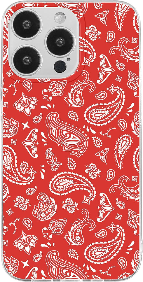 Blingy's for iPhone 13 Pro Case (6.1 inch), Fun Bandana Style Tribal Ethnic Pattern Paisley Art Design Soft TPU Protective Case Compatible for iPh...