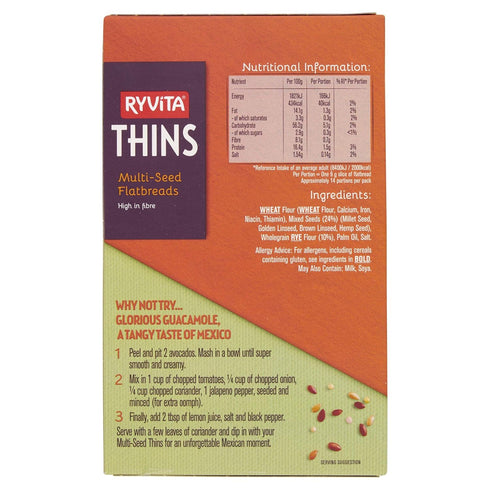 Ryvita Thins Multi-Seed Flatbreads, 125 g...