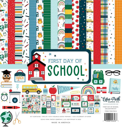 Echo Park Collection Kit 12"X12" - First Day of School...