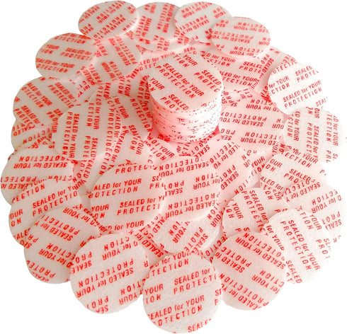 Torque Activated Pressure Sensitive Seals Cap Liners -20 mm (0.78") -200 PCS -Made in USA- for Glass & Plastic Bottles & Containers - No Induction...