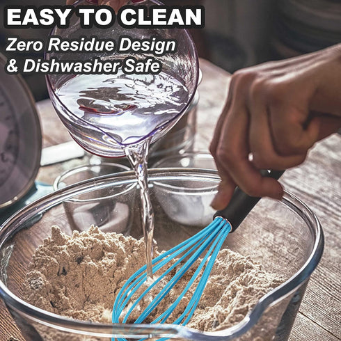 Anaeat Silicone Balloon Whisk, Perfect for Non-Stick Cookware, Milk and Egg Beater Blender, Heat Resistant Kitchen Whisks for Whisking, Cooking, B...