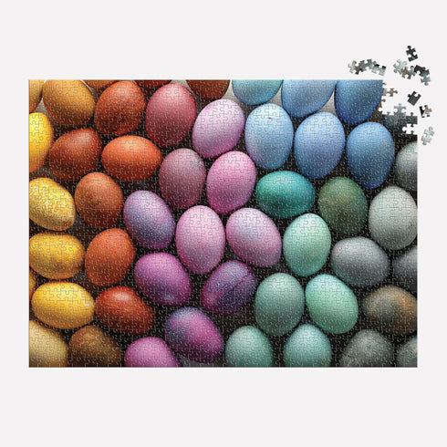 Galison Prismatic Dyed Easter Eggs – 1000 Piece Puzzle Fun and Challenging Activity with Bright and Bold Artwork of Eggs Arranged by Color...