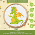 Povitrulya Baby Dragon Counted Cross Stitch Kit – Mandala Embroidery Pattern for Medium Starter...