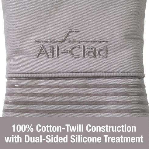 All-Clad Premium Silicone Oven Mitt: Heat Resistant to 500 Degrees - 100% Cotton & Silicone, 14"x7" Pot Holder for Kitchen and Barbeque, (1-Pack),...