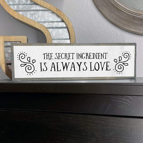 Love Wood Signs (Medium - Wood And Metal, The Secret Ingredient Is Always Love)...
