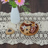 kilofly Handmade Crochet Lace Rectangular Table Runner 11 x 43 Inch, Beige...