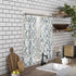 No. 918 Barker Geometric Semi-Sheer Rod Pocket Kitchen Curtain Valance and Tiers Set, 54" x 36", White...