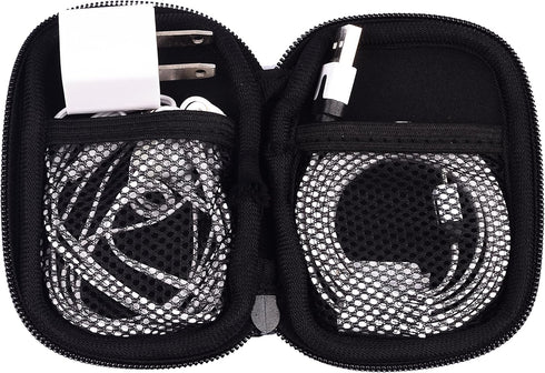 Black Universal Neoprene Zipper Headphone Headset Dock Charger Cable Organizer Electronics Accessories Case Various USB, Mp3, Charge, Cable organi...