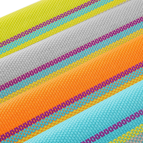 SHACOS Placemats Set of 4 Colorful Woven Vinyl Place Mats for Dining Table Reversible PVC Heat Resistant Table Mats (4, Multicolor)...