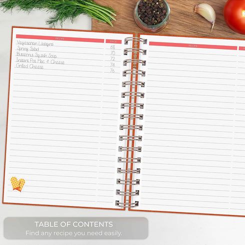 Clever Fox Recipe Book Spiral – Make Your Own Family Cookbook – Blank Recipe Notebook Organizer – Empty Cooking Journal to Write In Recipes – Medi...