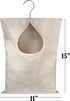 Handy Laundry Clothespin Bag - 11" x 15" - Holds 100 Medium-Sized Clothes Pins, Durable Canvas Material, Hook for Hanging and Effortlessly Sliding...