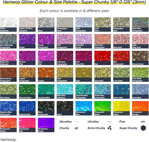 Hemway Craft Glitter Shaker 110g / 3.9oz Glitter for Arts, Crafts, Resin, Tumblers, Nails, Painting, Decoration, Festival, Cosmetic, Body - Super ...
