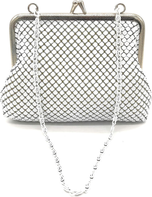 XXX-Small Women clutch metal mesh purse Hand strap carry for Party Cocktail Prom Wedding Banquet...