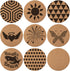 Boao 6 Pcs 6 Inch Round Absorbent Cork Coasters Wooden Cork Plant Coasters for Home, Drinks Coffee Table Dining Wooden Table Desk...