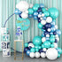 Teal Balloon Garland Arch Kit, Navy Blue Light Blue Teal White Turquoise Aqua Latex Balloons Garland Kit for Boys Girls Women Bridal Baby Shower O...