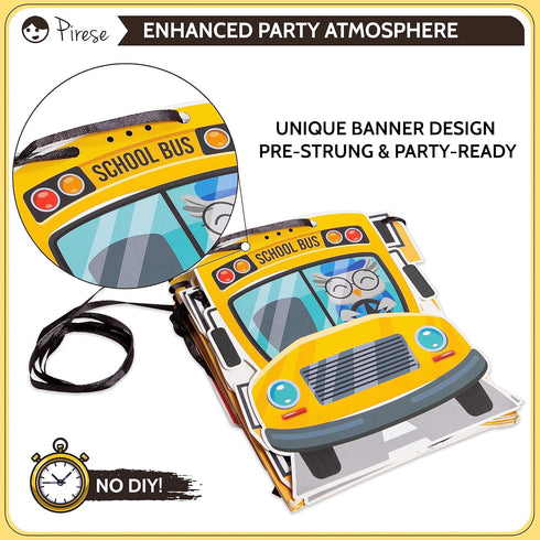 Wheels On The Bus Birthday Decorations, School Bus Decorations For Party, School Bus Birthday Party Decorations | School Bus Birthday Banner | Sch...