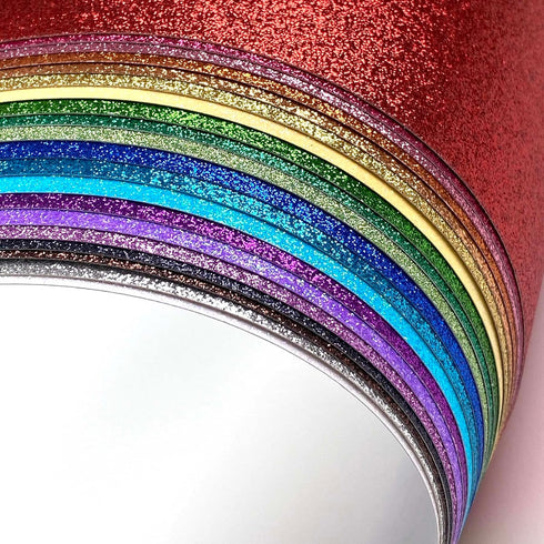 Nonshed Glitter Cardstock Paper, 48 Sheets 24 Colors, Premium Glitter Paper for Crafts, DIY Projects, Card Making, 200GSM...
