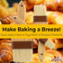 Durable, Hardwood 1, 2, 3in Boar Bristle Pastry Brush Set. Grill and Kitchen Flat Brushes for Basting Meat, Spreading Butter, BBQ Sauce or Marinad...