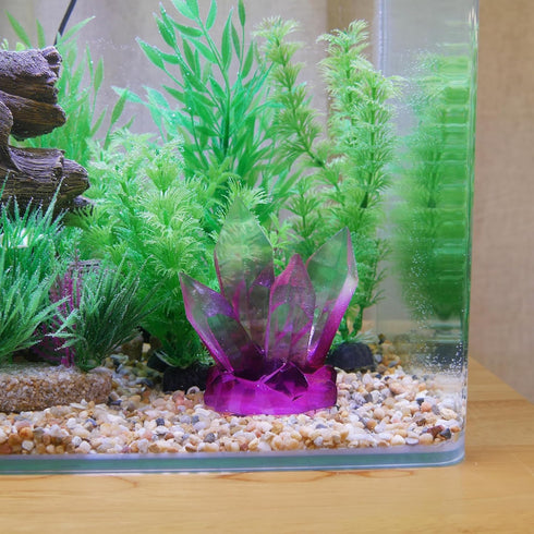 Penn-Plax Deco-Replicas Crystal Cluster Aquarium Decoration – Safe for Freshwater and Saltwater Fish Tanks – Amethyst Pink...