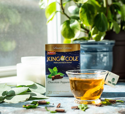 King Cole Chocolate Peppermint Tea, One of a Kind - Black Tea with Chocolate Mint, Dessert Tea, 20 Mint Tea Bags in each Tea Box...