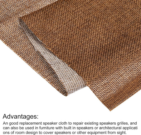 uxcell Brown Speaker Mesh Grill Cloth (not cane webbing) Stereo Box Fabric Dustproof Cloth Mesh 100cm x 150cm 39 inches x 59 inches...