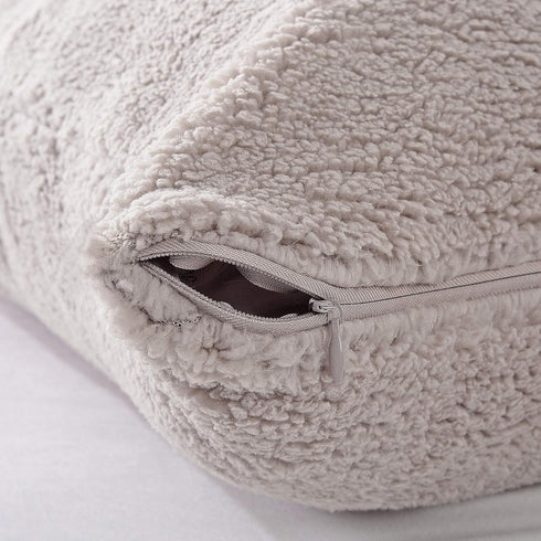 Reafort Ultra Soft Sherpa Body Pillow Cover/Case with Zipper Closure 21"x54" (21"x54" Body Pillow Cover, Taupe)...