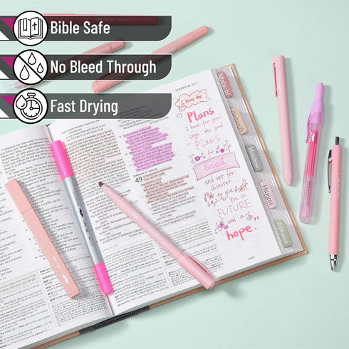 Mr. Pen- Journaling Kit, 10 Pack, Pink, Journaling Pens and Highlighters, Journaling Supplies Kit, Journaling Set, Journaling Pens and Markers, Bi...
