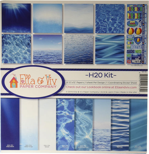 Reminisce EAV-795 H2O Collection Kit Blue, 12x12 inches...