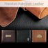 Christian Art Gifts Genuine Leather Wallet for Men | Strong and Courageous with Brass Inlay “ Deuteronomy 31:6 Bible Verse | RFID Quality Classic ...