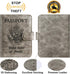 Passport Holder Cover Wallet RFID Blocking Leather Card Case Travel Accessories for Women Men (Grey)...