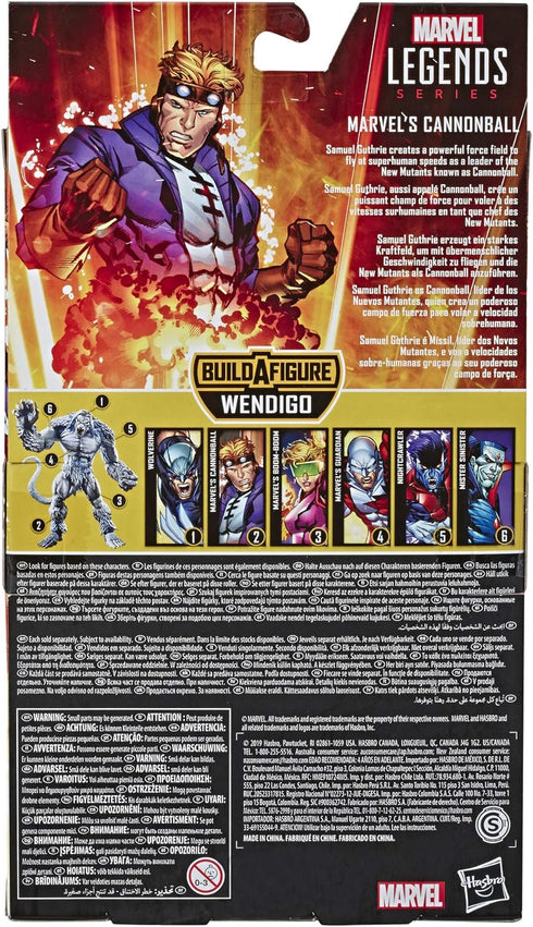 Marvel Classic Hasbro Legends Series 6" Collectible Action Figure Cannonball Toy (X-Men/X-Force Collection) – with Wendigo Build-A-Figure Part, Br...