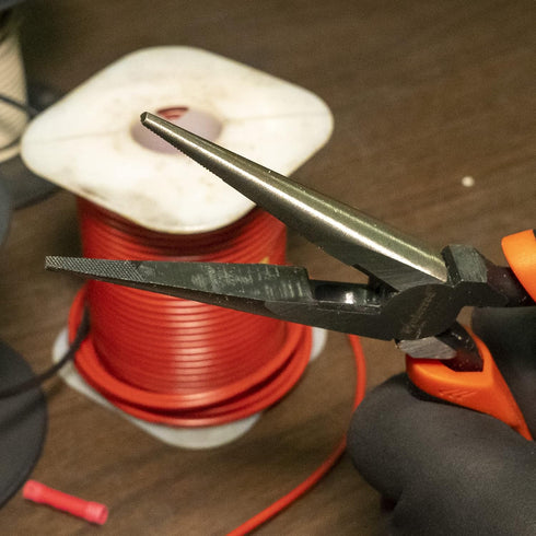 Proferred T19002 Side Cutting Long Nose Pliers with Cutter, 7" TPR Grip...