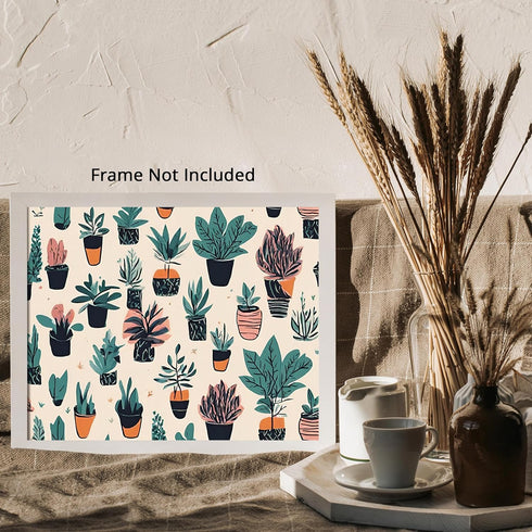Posterizer 1 pcs-floral- plants design for nature lovers-oil painting style 1-Floral & Botanical Art-Landscape & Nature Art-Decor for Home & Offic...
