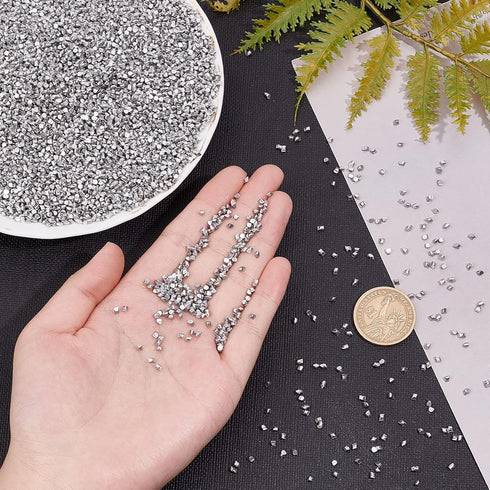 CHGCRAFT 300g Aluminum Metal Shavings Orgone Platinum Metal Small Lumps Sample for Art Experiments Production Industry Welding Metal Fittings DIY ...