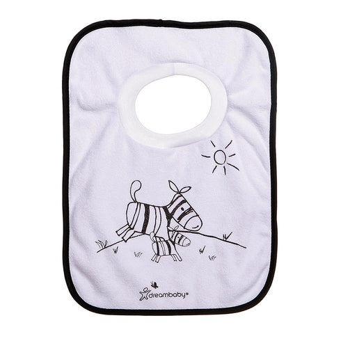 Dreambaby Terry Cloth Cotton Pullover Baby Bibs for Teething Feeding and Drooling - Super Absorbent & Extra Soft - Machine Washable - Jungle Anima...