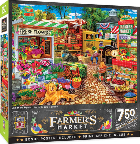 MasterPieces 750 Piece Jigsaw Puzzle for Adults and Family - Sale On The Square - 18"x24"...