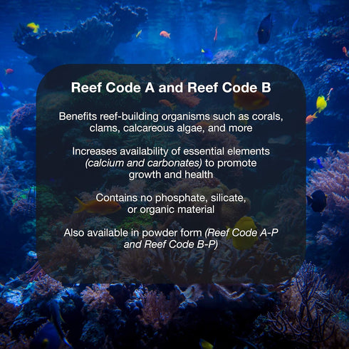 Brightwell Aquatics - Reef Code B - Balanced Calcium & Alkalinity System Water Conditioner - For All Saltwater Marine Fish & Reef Fish Tanks - Aqu...