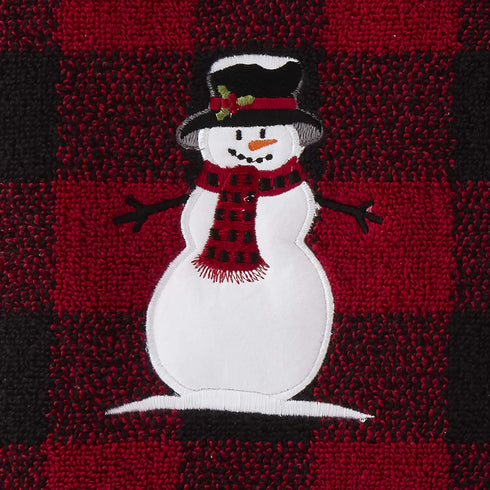 SKL Home Christmas/Gift Woodland Winter Snowman Bath Towel, Red...